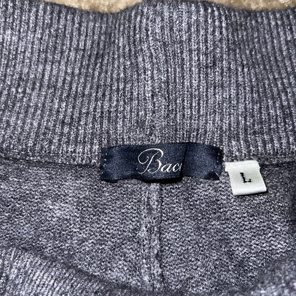 Baci Mini wide leg sweater pant. Sundance Catalog. Size Large. EUC! Gray! - Picture 9 of 16